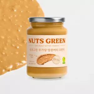 넛츠그린 대용량 무가당 땅콩버터 스프레드 크런치 480g