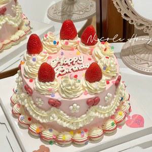 모형케이크 생일 소품 기념일 디피용 반전 스냅 생일케이크 6 4인치 케익 장식 케이크