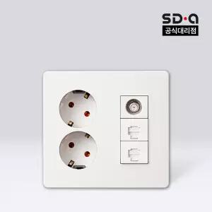 신동아 리젠 아파트 매립 통합수구 통신 커버 2구 콘센트/8P 2구+CATV