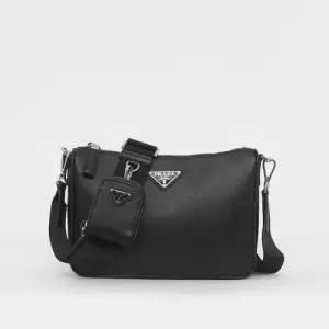 프라다 삼각로고 미니파우치 사피아노 레더 남성 크로스백 2VH113 9Z2 F0002