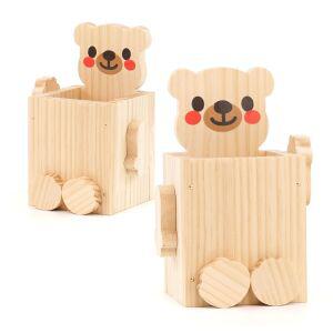 목공 수업 체험 DIY 곰돌이 연필꽂이 키트 나무 반제품 초등 목공놀이 스튜디오612