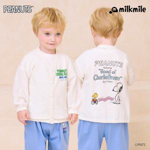 [밀크마일] [피너츠]스누피 우드스톡 린넨가디건