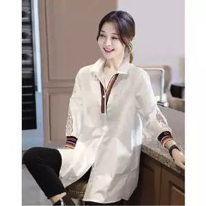 [NS홈쇼핑](아)레이스 자수 소매 밴딩 셔츠[35178786]