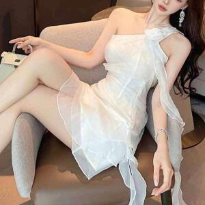 홀복 섹시원피스 파티룩 여성 전문 BJ 의상 드레스 스판 벨벳 슬림 빅사이즈