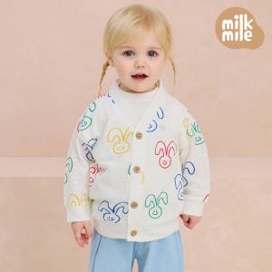 [밀크마일] 스마일리린넨가디건