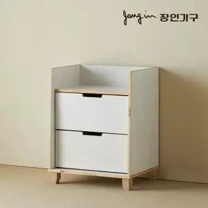 [장인가구]원더 미니 원목 2단 서랍장 침대 협탁 600