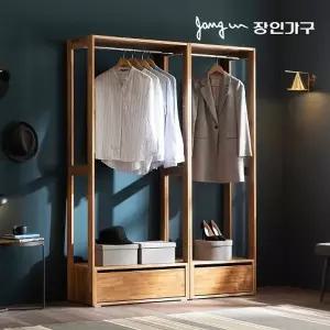 [장인가구]세이 원목 드레스룸 1400 옷장 1단 서랍형