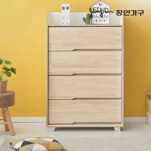 [장인가구]뉴시드니 편백나무 4단 800 전도방지 서랍장