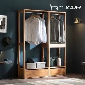 [장인가구]세이 원목 드레스룸 1400 옷장 서랍형