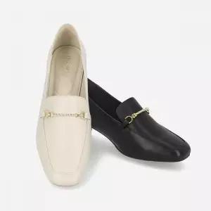 [ELCANTO]엘칸토 HC14 여성 쿠션굿 양가죽 스퀘어토 보석 장식 힐 로퍼 4cm LCWD35U513 (S34459420)