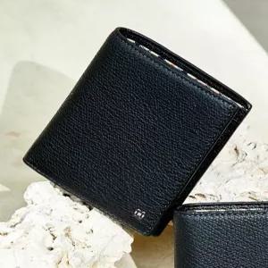 닥스 액세서리 25FW [중지갑][ALEX][알렉스] 블랙 유럽 수입 가죽 내부 체크 라인 포인트 DBWA5F852BK