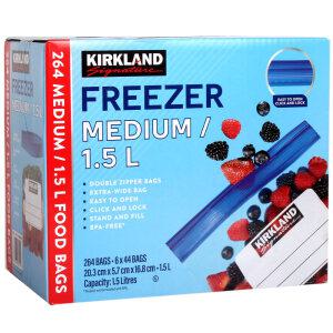 커클랜드 지퍼백 중형 264매 (44매 x 6개) 냉동용 스탠딩 코스트코