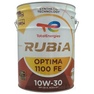 토탈 루비아 옵티마 1100 FE 10W30 20L DPF 유로6 TIER-4 연비절감형 고성능 합성 디젤 엔진오일 CK-4 E11