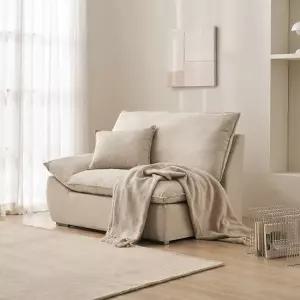 삼익가구 두모브 구스 패브릭 2인용 소파 스툴제외)