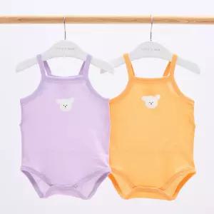 [달퐁]큐비앤맘 니코멍멍포인트 매쉬 끈나시 바디슈트