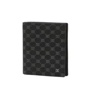 닥스 액세서리 25FW 블랙 DD로고 가죽 중지갑 DBHO5F393BK