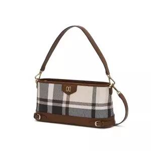 [닥스](센텀시티점)DCBA5F713W2[25FW][TANTAN] 타탄 체크 라이트 브라운 가죽 숄더백