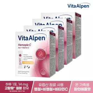 비타알펜 헤모플C 30포 X 4박스 철분 비타민C