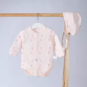 [달퐁]큐비앤맘 플로라버니 보온 바디슈트 모자 세트