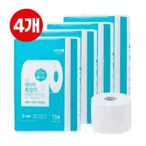 애터미 천연펄프 화장지 4D 35M 15롤 4팩