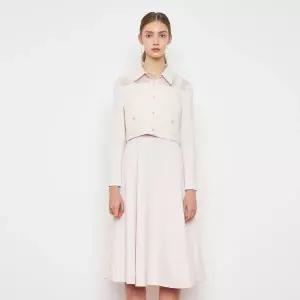 [롯데백화점]케네스레이디 쉬폰배색 자켓 슬리브리스 원피스 세트 (EWOPPC30)