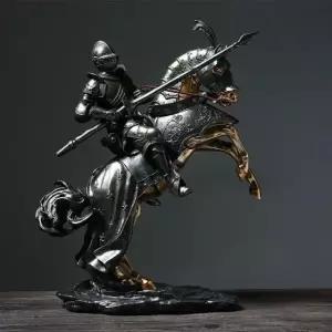 정복자 철갑 기마병 유럽 중세기사 피규어 클레식 탁상장식 승리의 나이트 A