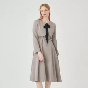 [롯데백화점]케네스레이디 배색리본 벨티드 원피스 (EWOPOI02)