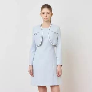 [롯데백화점]케네스레이디 오픈자켓 콤비 배색 미니 원피스 (EWOPPB04)