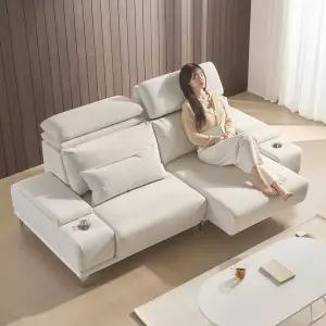 세인트블랑 미엘라 슬라이드 모션 아쿠아텍스 쇼파 무빙 확장 패브릭 3인 소파 sk