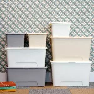 보노하우스 탑백 대형 리빙박스 52L 4개 대용량 팬트리 옷 정리함 공간박스 수납함