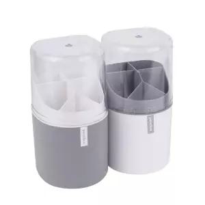 뚜껑있는 스탠드 수저통 - 대 (색상랜덤)