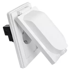 일신 둥근형 매입1구 콘센트 방적형 14038 방우덮개/매립/학교/가정용/벽콘센트/방우/매립형/방우형/욕실