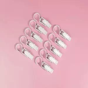 옷장 길이 조절 압축봉 옷걸이 후크 집게 10p/캠핑/걸이/걸어주는/걸이형/고리형/집개/회전/360도/모자걸이