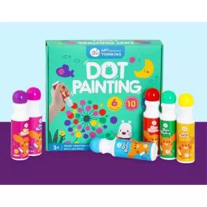 어린이집 유아용 색칠놀이 점찍기놀이 도트물감 6색 플로팅페인팅