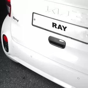 더뉴 레이 실외 튜닝 트렁크 손잡이 커버 블랙 레드 카본 몰딩 용품