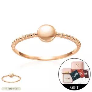 *커스텀 가능* [비앤비골드] 14K 볼륨 서클 코인 각인 커스텀 볼반지 MNR41948