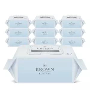 [브라운][브라운물티슈] 베이직 플러스 102매 캡 10팩