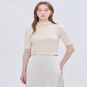 질스튜어트 뉴욕 여성 25SS [스테디셀러] 옐로우 단색 반팔티셔츠 WJTS5B220Y1