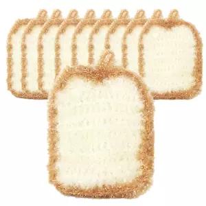 KR리빙 우리집 수공예 아크릴 수세미 (식빵) 1개입 10개