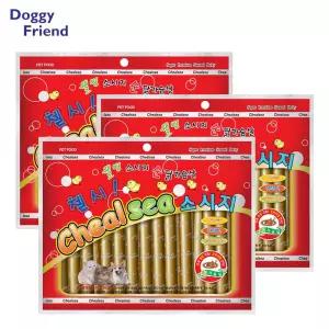 도기프랜드 첼시소시지 28P - 3개묶음/강아지/개/껌/대용량/애견/간식/덴탈/닭가슴살/치석/육포/애완견