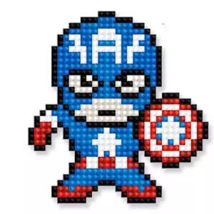 마블 어벤저스 캡틴 아메리카 보석십자수 스티커 10x10cm