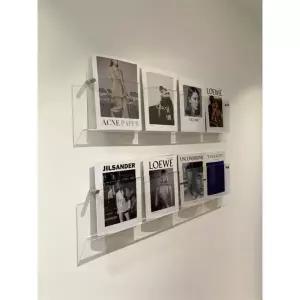 투명 벽걸이 책꽂이 40cm 아크릴 책 정리함 장식 침실