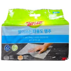 스카치브라이트 빨아쓰는 다용도 행주 100매 코스트코 3M 일회용행주 항균 청소포