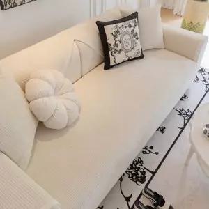 사계절 소파 패드 북유럽 쿠션형 스크래치방지 와플 소파 패드 미끄럼 방지 매트