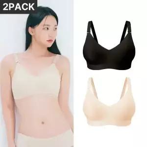 [2PACK][패드호환](A-D컵) 더핏브라 2개 / 심리스 노와이어 착붙브라 짝가슴도 핏하게!