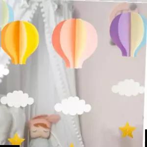 종이 포토존 열기구 모빌 꾸미기 아이 아이방 인테리어 천장 방 모빌 어린이집소품 아이방 종이 인테리어