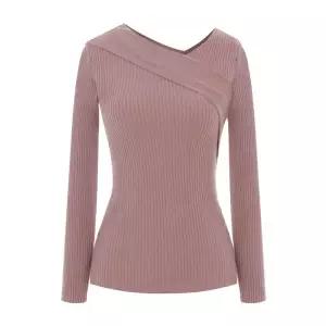 [롯데백화점]티뷰 숄더 크로스 슬림 브이넥 니트_V6A-CKN011