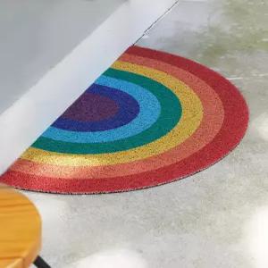무지개러그 코일 발매트 귀여운 도어매트 카페트 현관