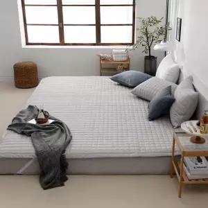 가족공간을 포근하게 지켜주는 순면100 패밀리 침대패드 고정밴드 빅사이즈 매트리스패드