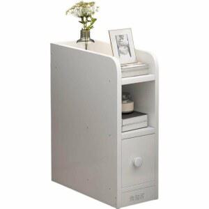 20cm협탁 좁은 서랍장 20x40x50cm 2단 갈색 침대 월넛 인조가죽 공간 사이드